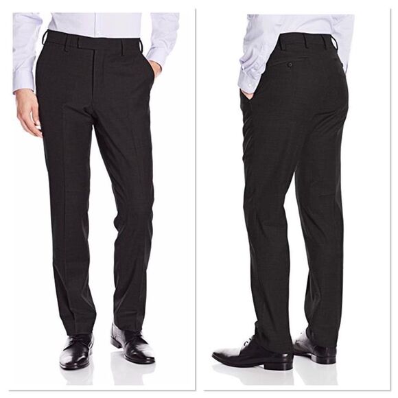 Louis Raphael Solid Stretch Slim Fit Pants (F14) - Picture 1 of 6